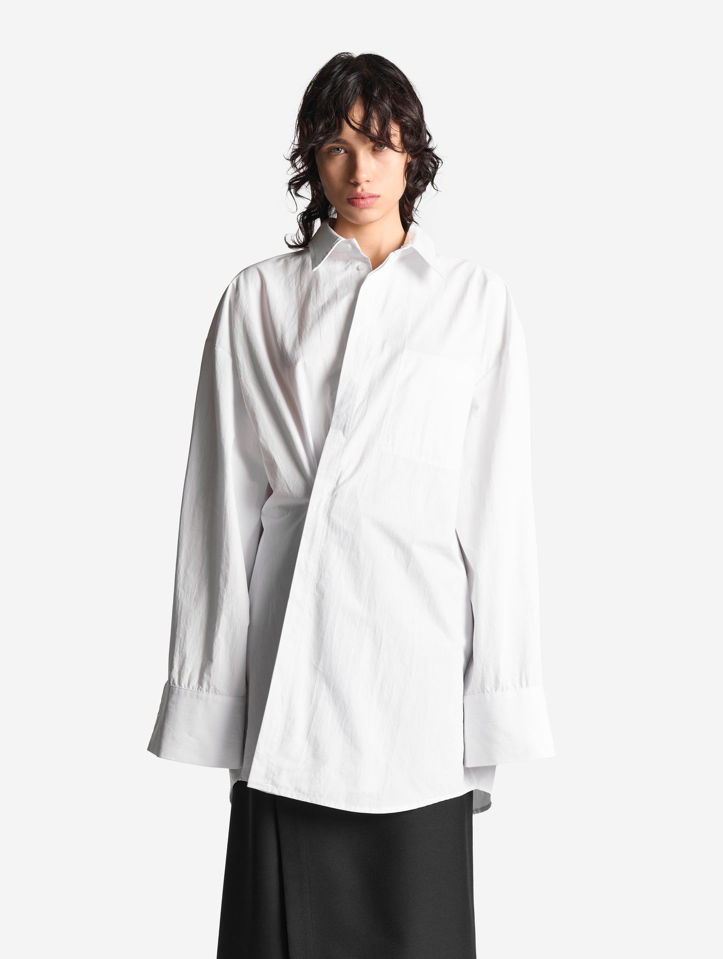 Long Cuff Shirt in Cotton