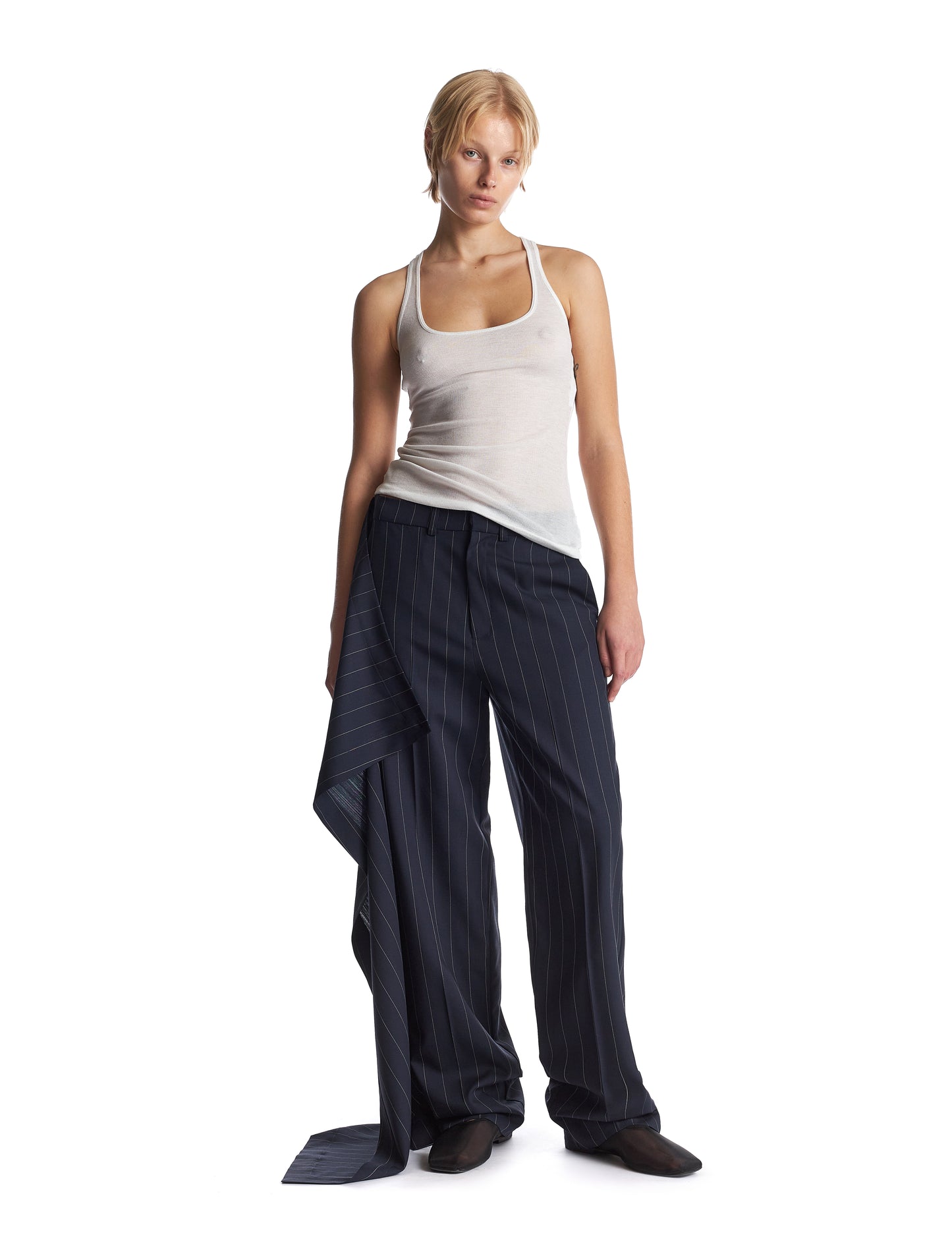 Pants with Skirt Attached in Fine Wool