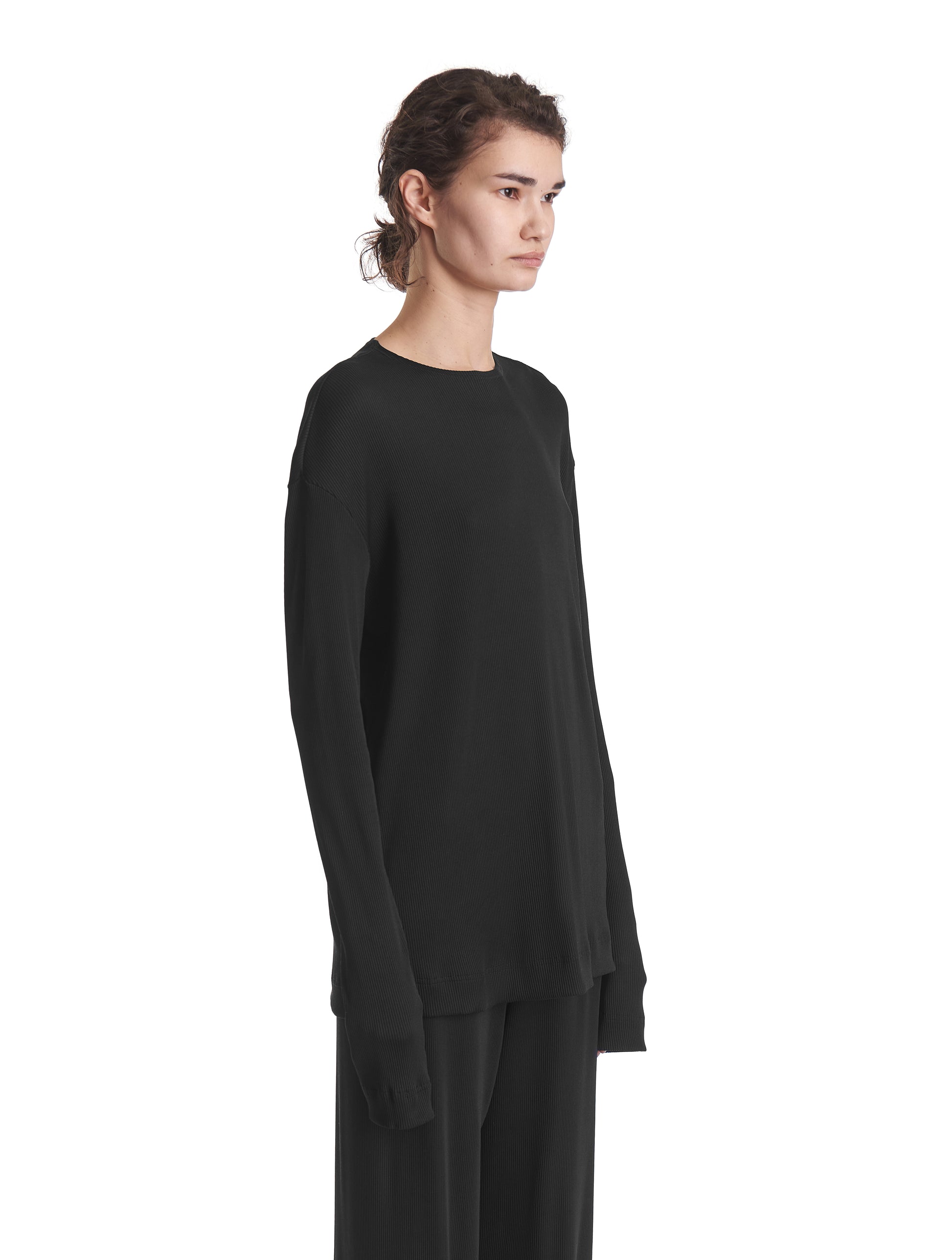 Ribbed Long-Sleeved Top