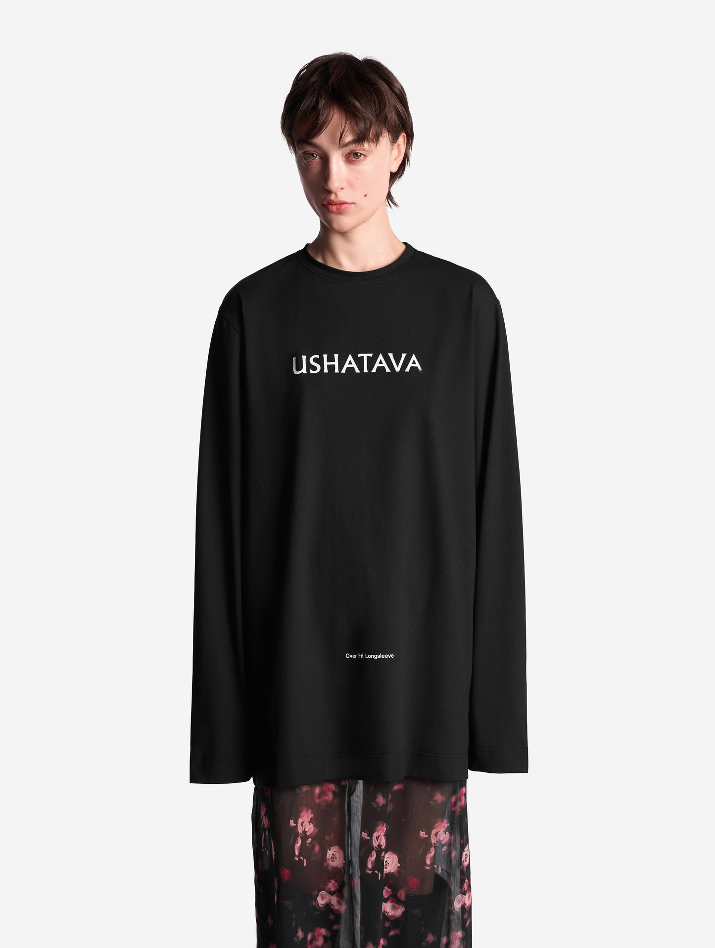 Over Fit Logo long-sleeved top