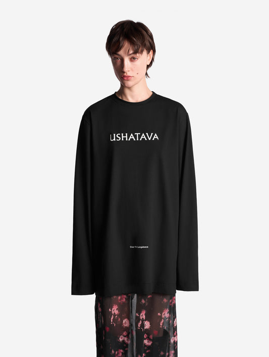 Over Fit Logo long-sleeved top