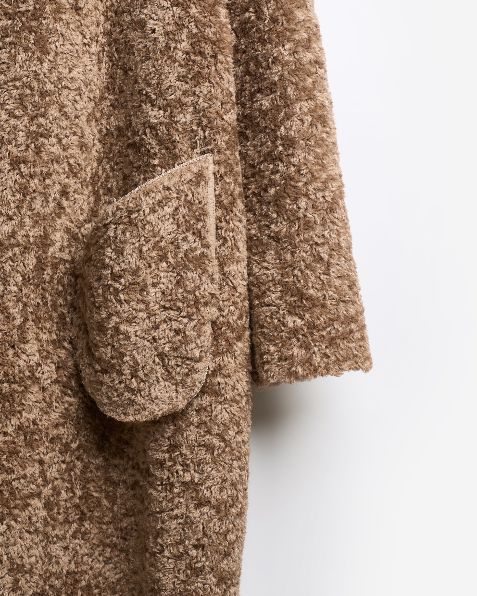 Long Reversible Shearling Coat