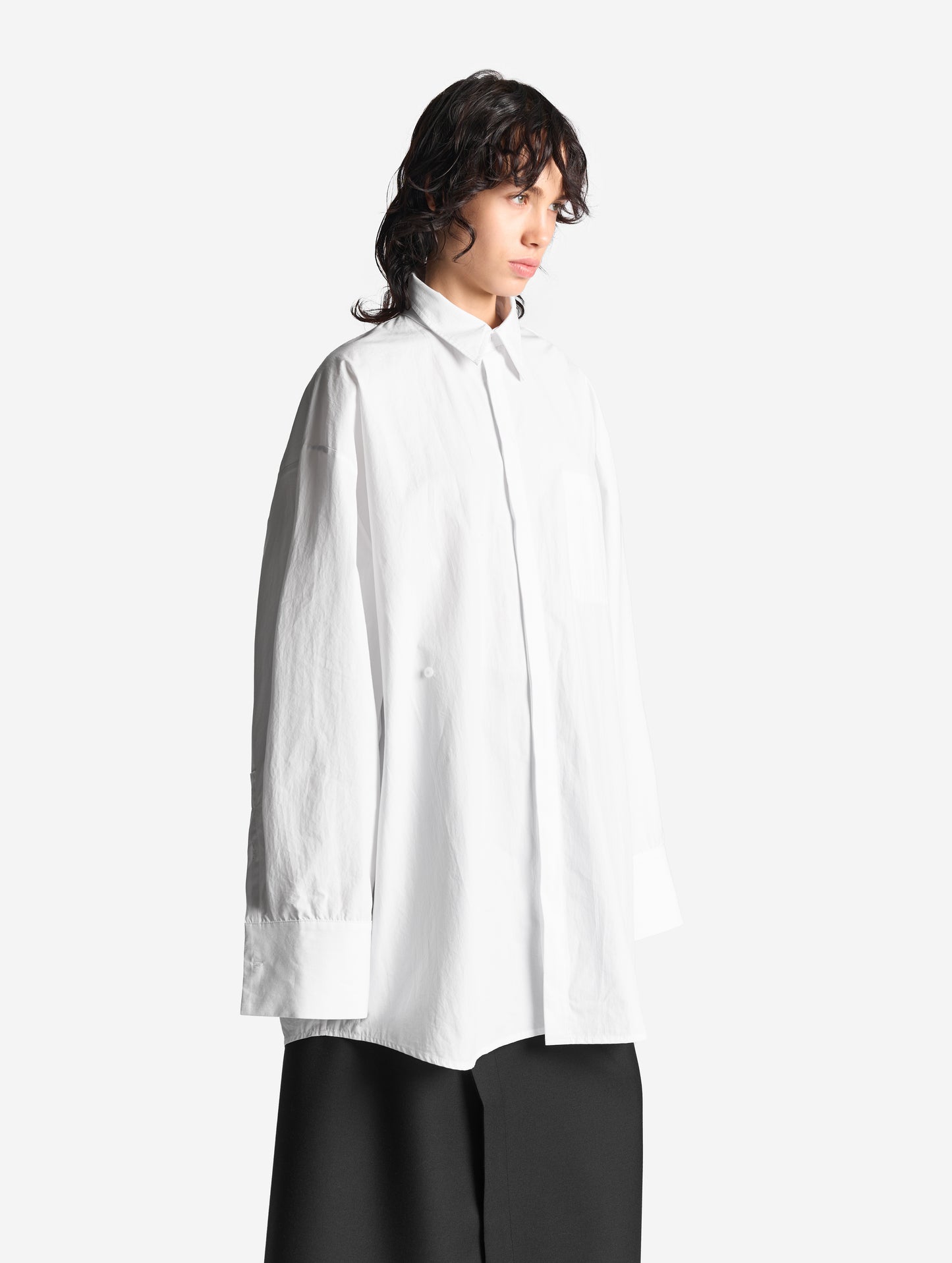 Long Cuff Shirt in Cotton