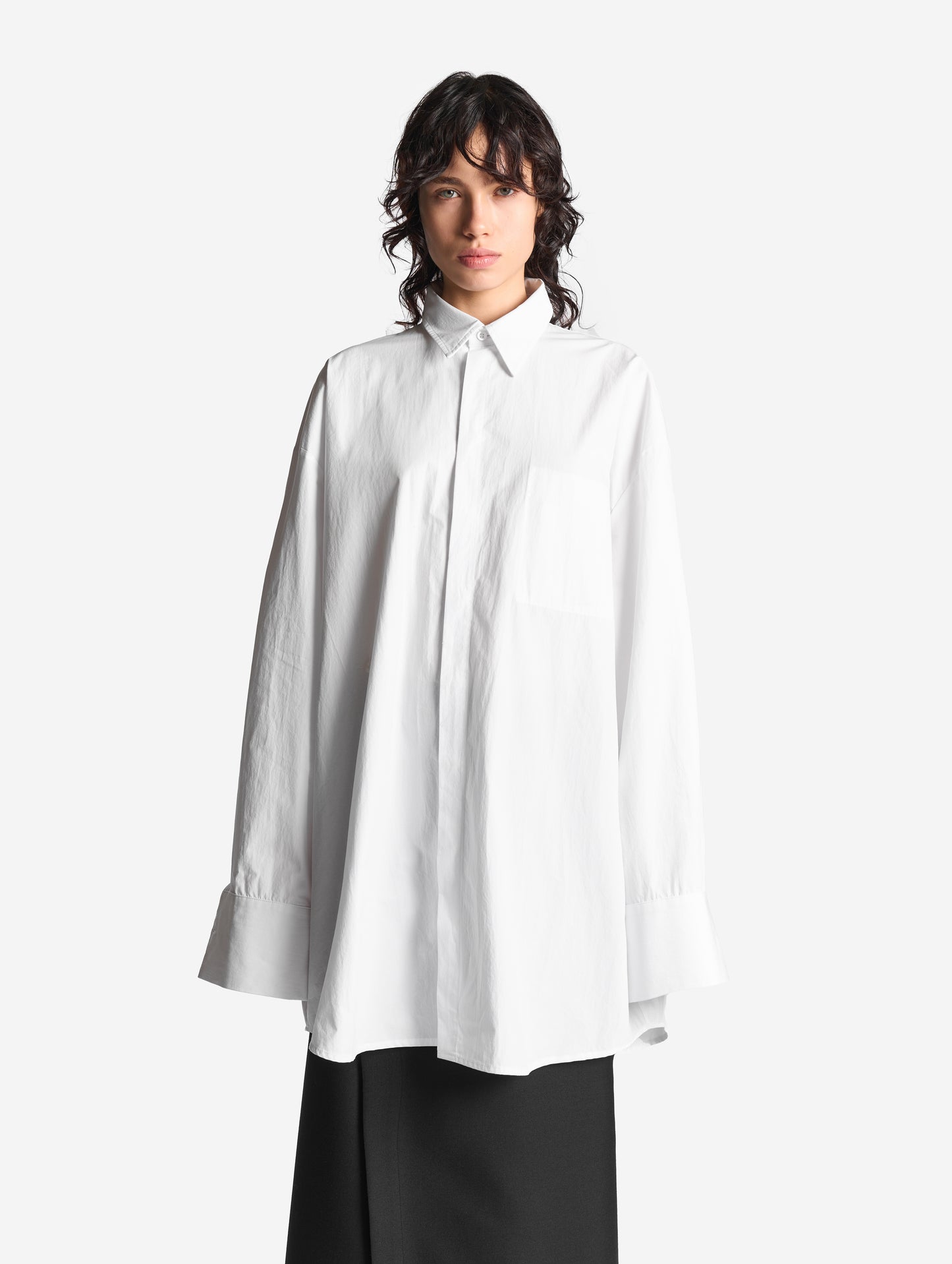Long Cuff Shirt in Cotton