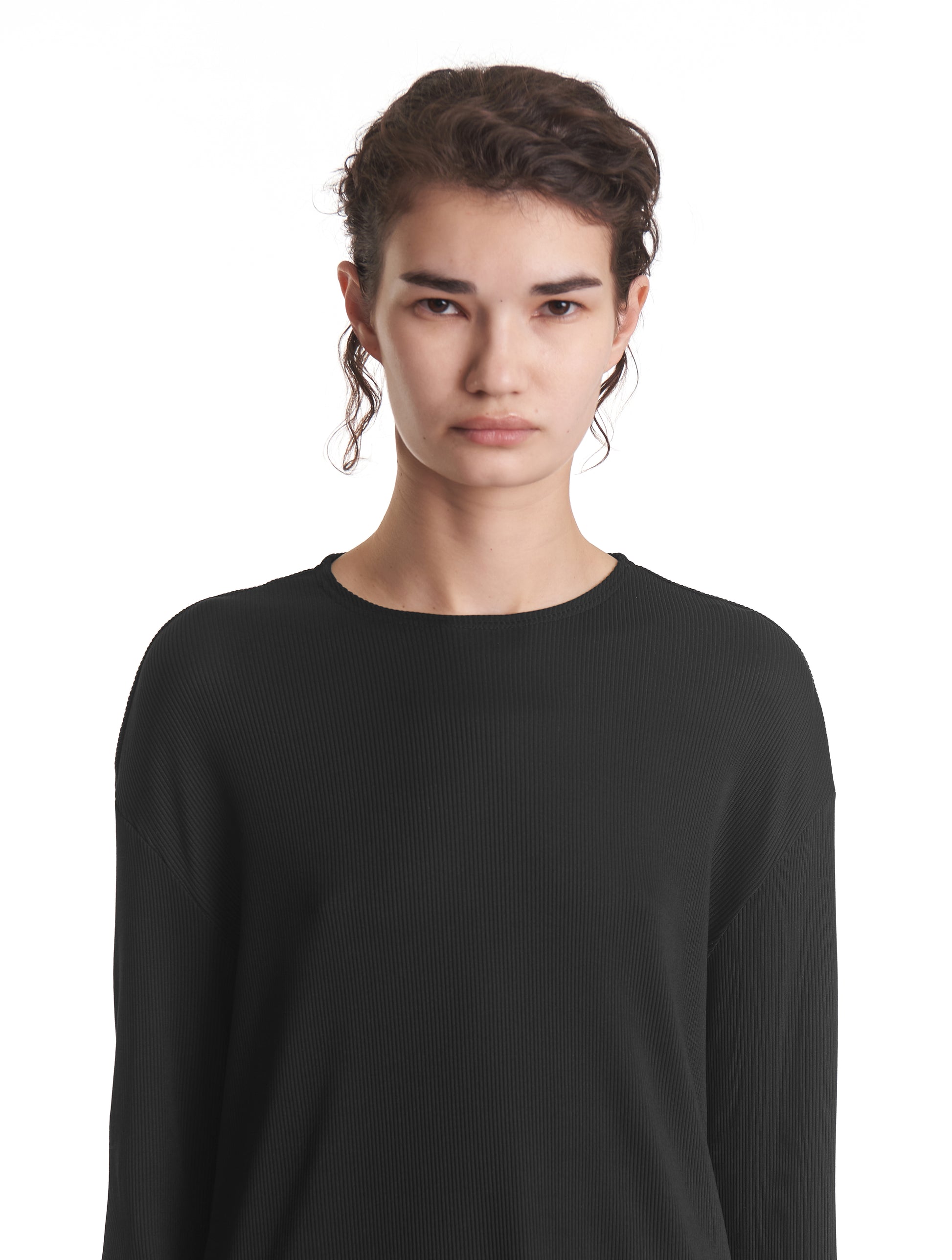 Ribbed Long-Sleeved Top