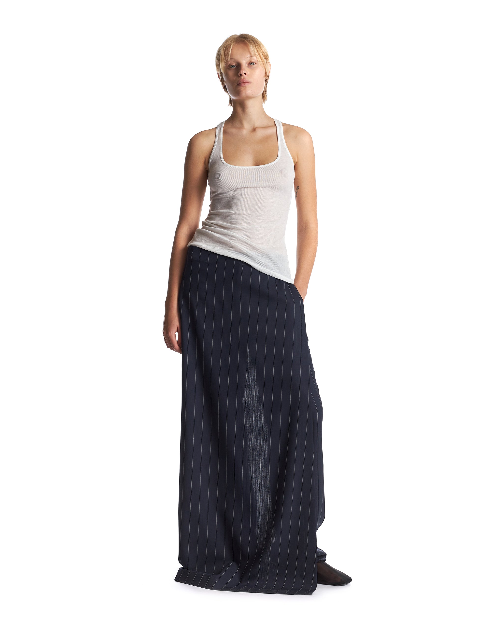 Pants with Skirt Attached in Fine Wool