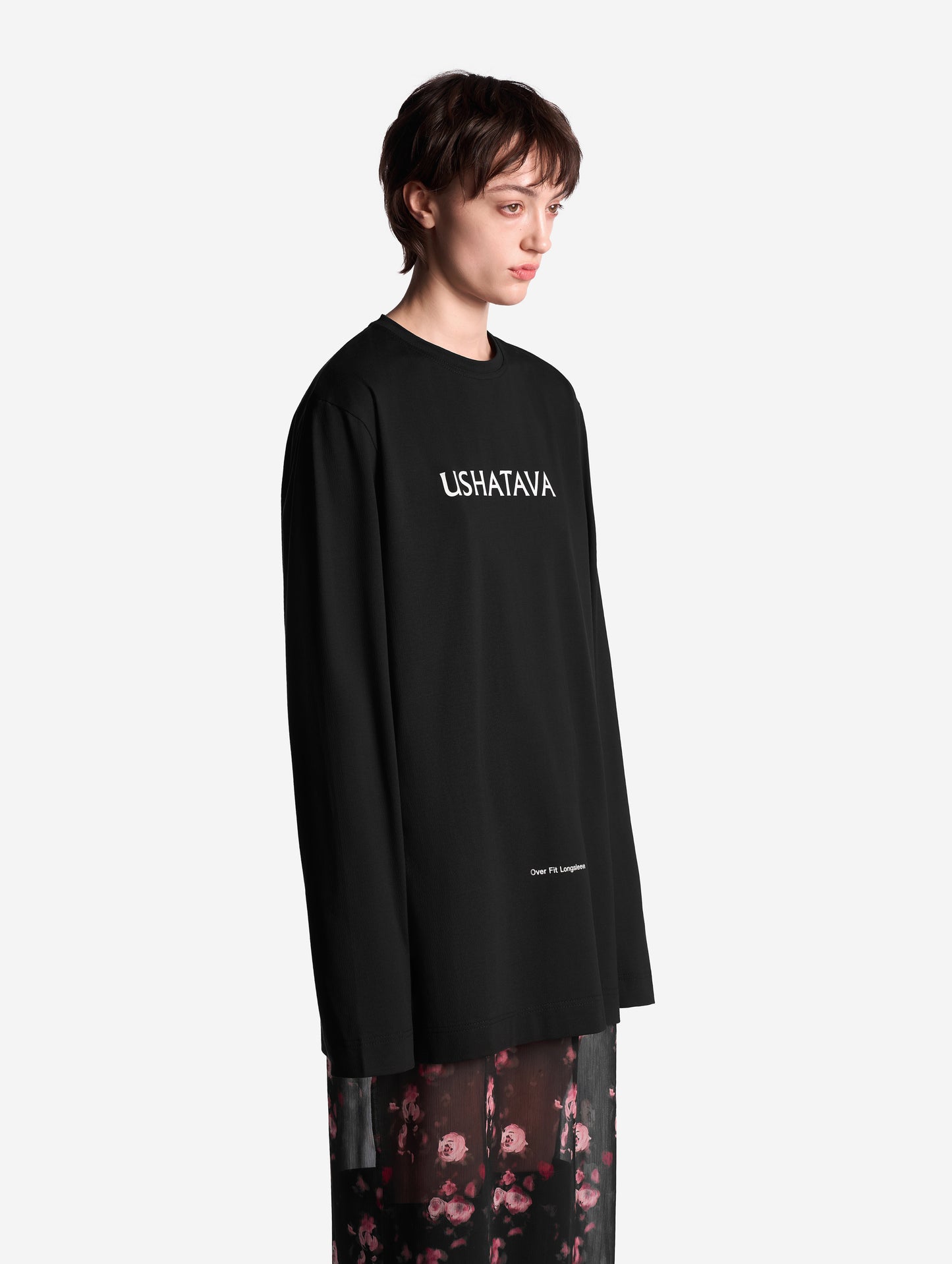 Over Fit Logo long-sleeved top