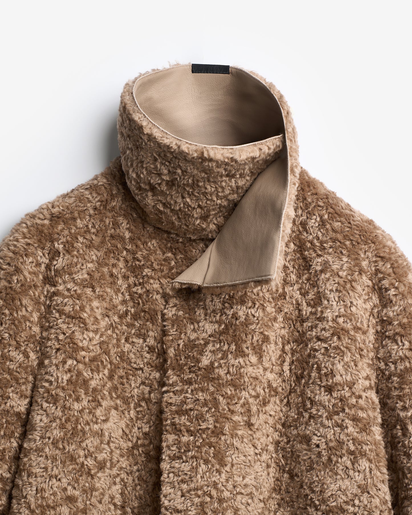 Long Reversible Shearling Coat
