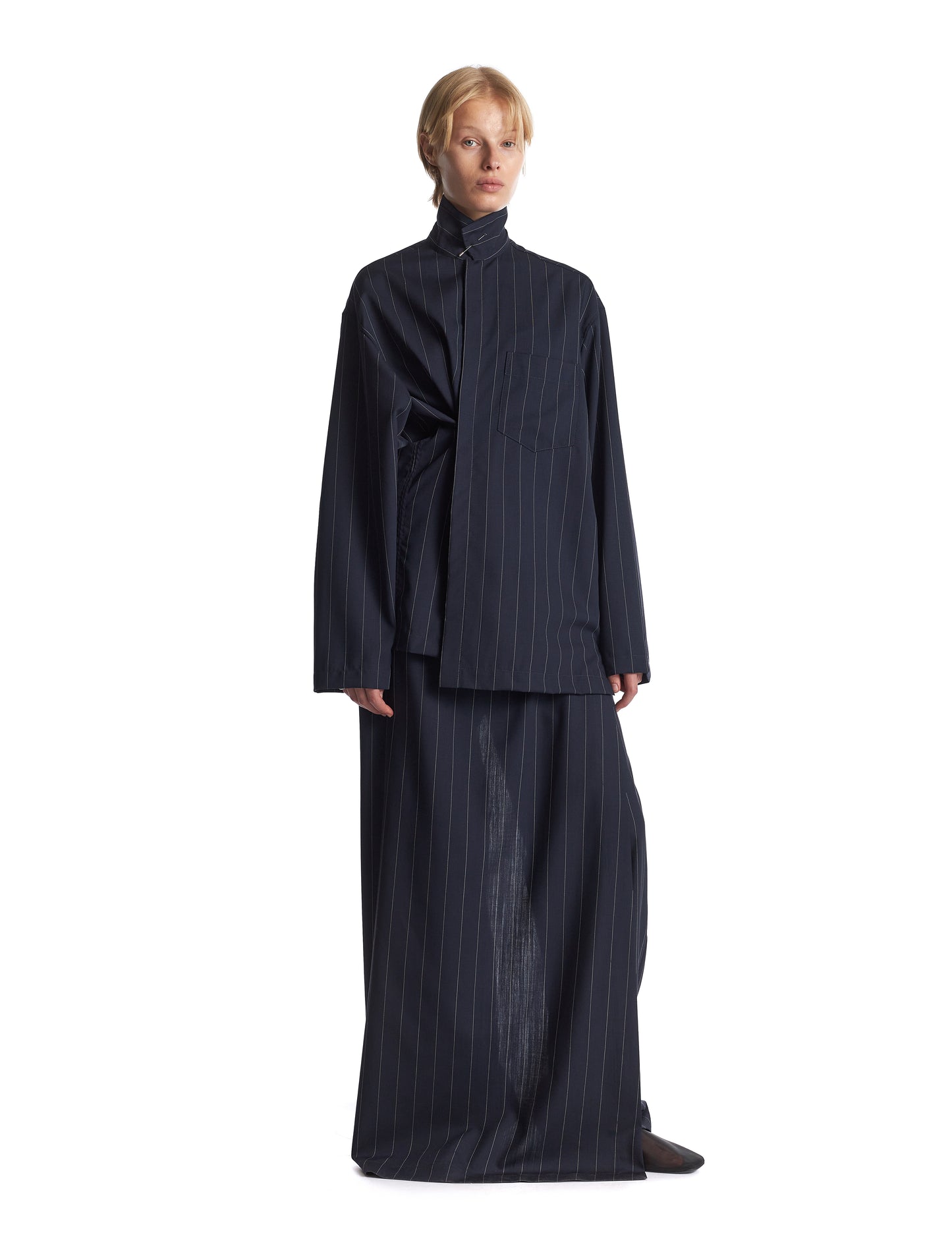 Pants with Skirt Attached in Fine Wool