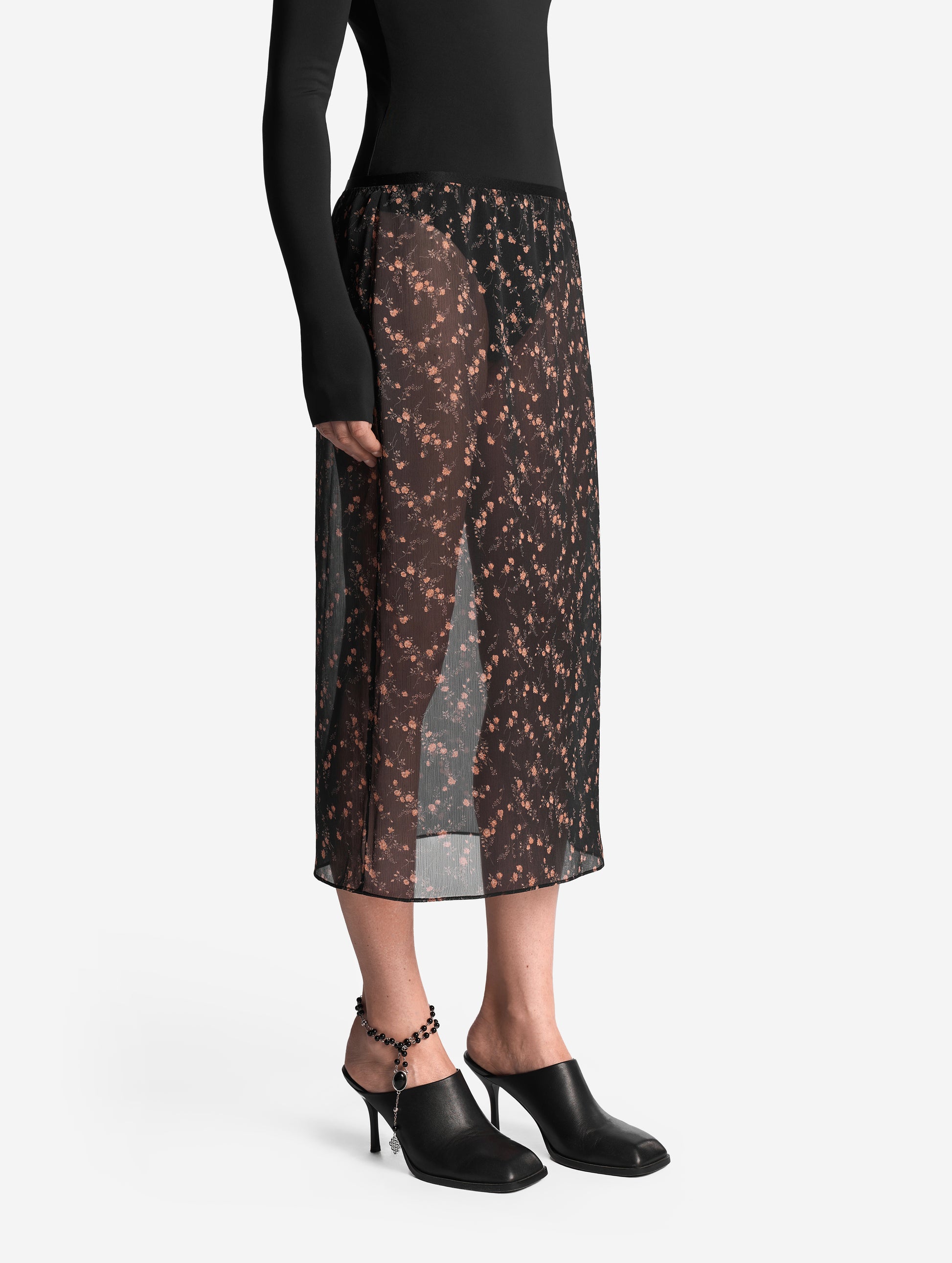 Half Slip in Floral Chiffon