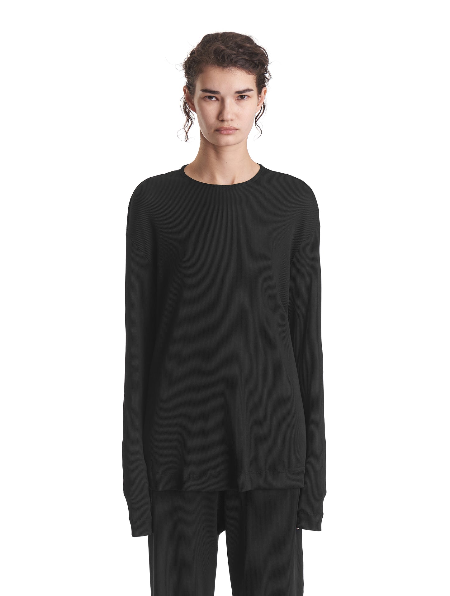 Ribbed Long-Sleeved Top