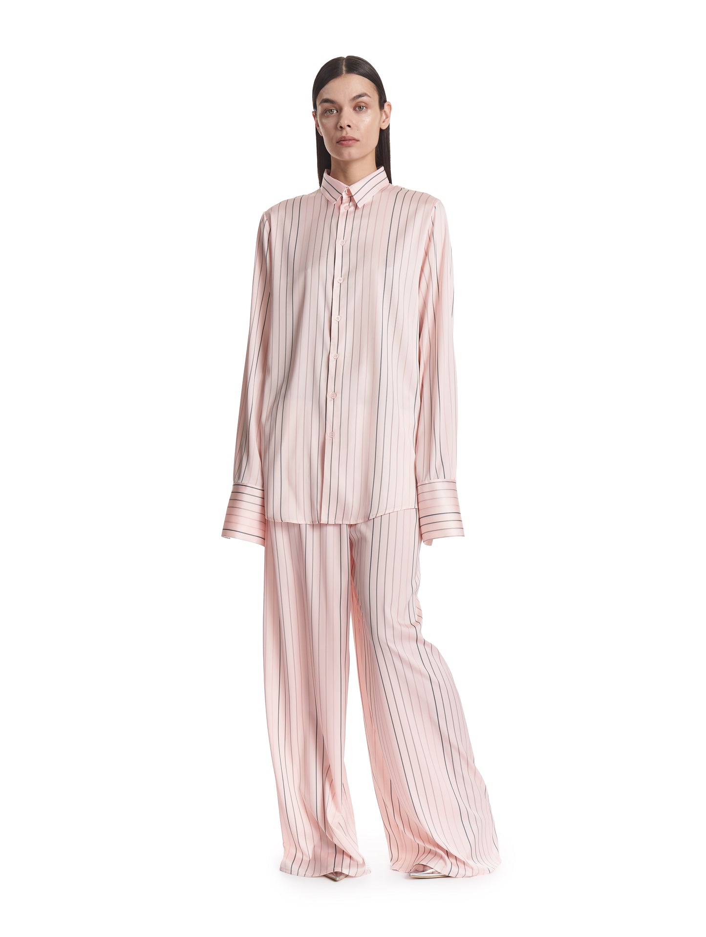 Satin Long Cuff Shirt