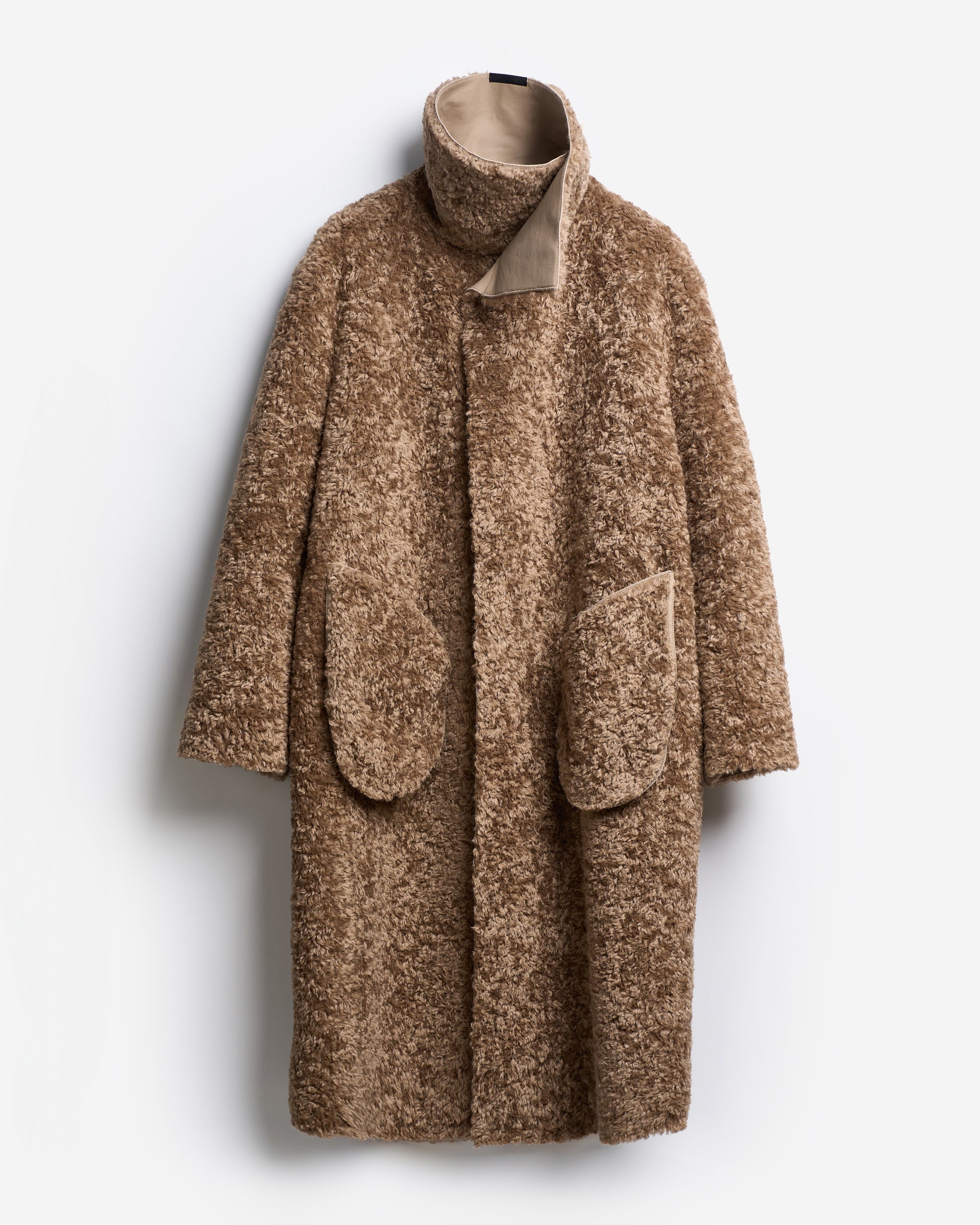 Long Reversible Shearling Coat