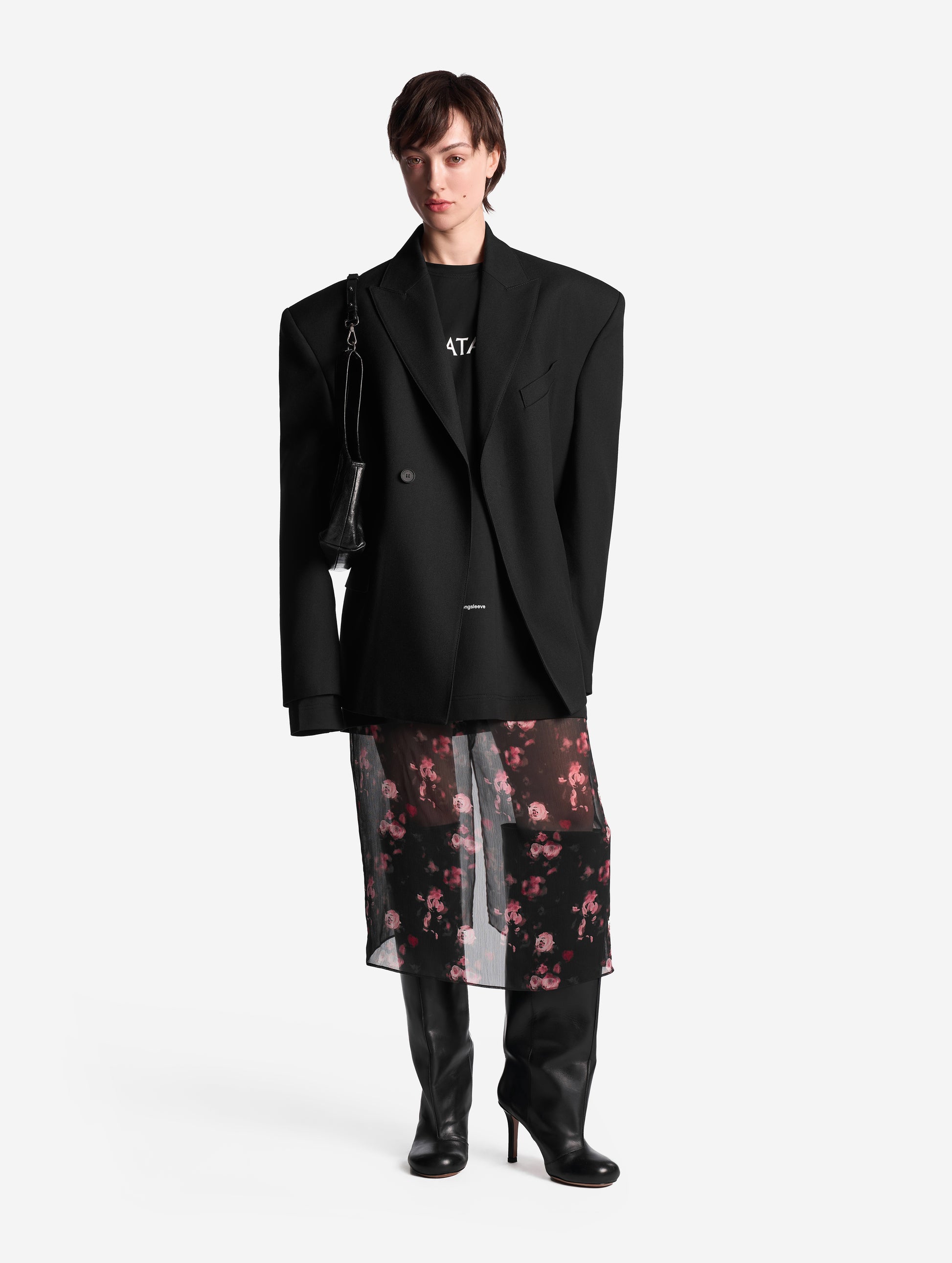 Over Fit Logo long-sleeved top